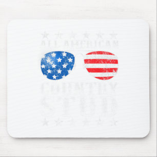 All American Stud Boy Country 4th Of July Usa Flag Mouse Mat