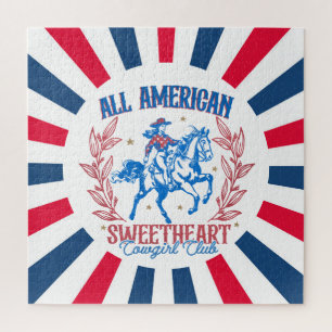 All American Sweetheart Cowgirl Club Jigsaw Puzzle