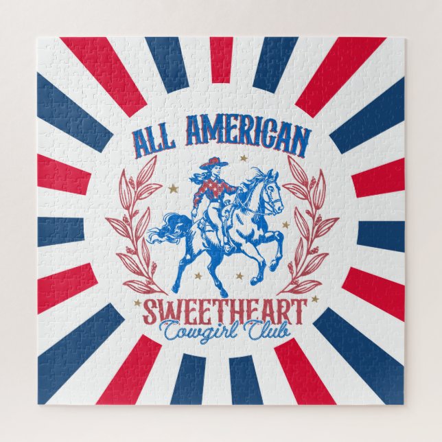 All American Sweetheart Cowgirl Club Jigsaw Puzzle (Vertical)