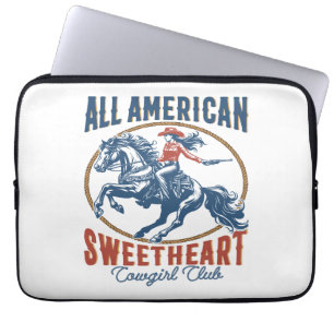 All American Sweetheart Cowgirl Laptop Sleeve