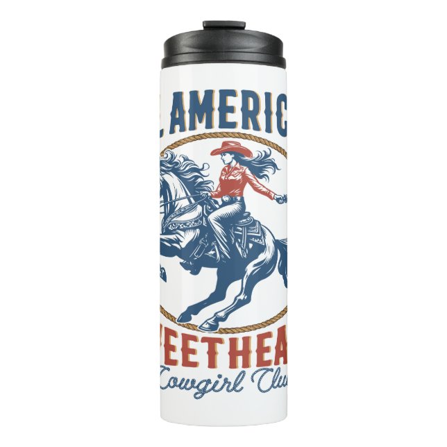 All American Sweetheart Cowgirl Thermal Tumbler (Front)