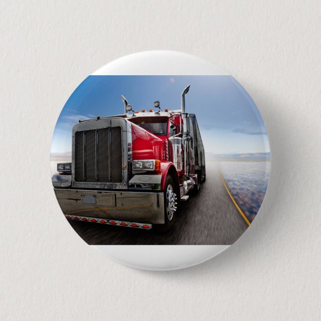All American Trucker 6 Cm Round Badge (Front)