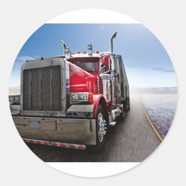 All American Trucker Classic Round Sticker (Front)