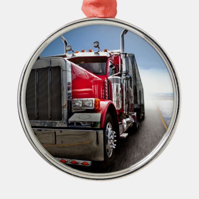 All American Trucker Metal Tree Decoration (Front)