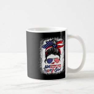 All American Trump Girl 4th Of July Messy Bun Pro  Coffee Mug