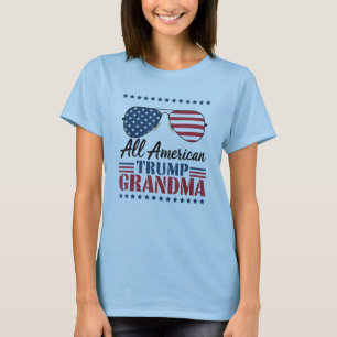 All-American Trump Grandma - Flag Sunglasses T-Shirt