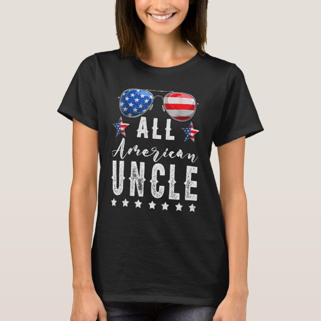 All American Uncle 4th Of July Sunglasses Family T-Shirt (Front)