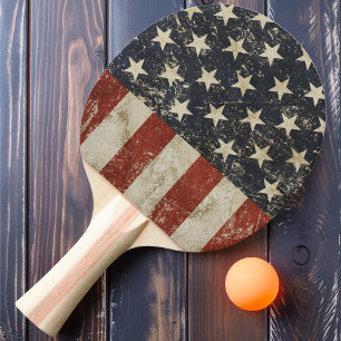 All American Vintage Stars & Stripes  Ping Pong Paddle