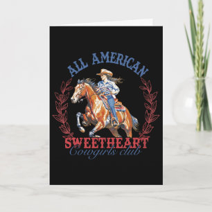 All American Western Sweetheart Cowgirls Club 4th Card