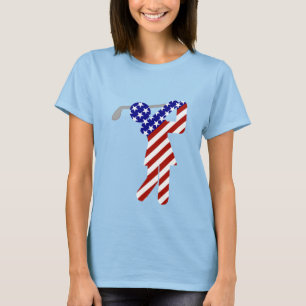 All American Woman Golfer T-Shirt