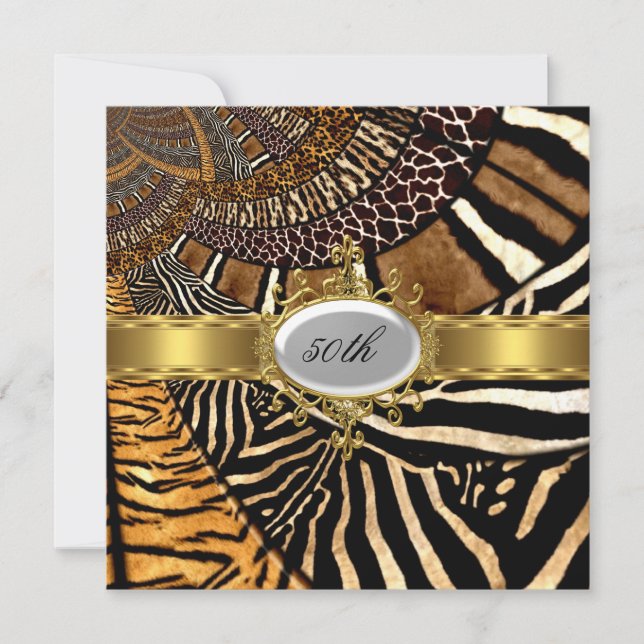 All Animal Skin Look Any Birthday Party Invitation (Front)