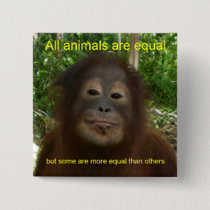 All Animals are Equal 15 Cm Square Badge