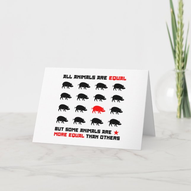 All animals are equal 2 thank you card (Front)