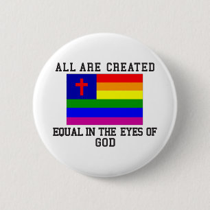 All are Created Equal 6 Cm Round Badge