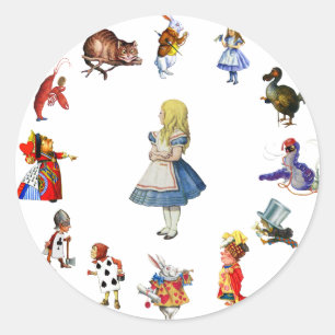 ALL AROUND ALICE CLASSIC ROUND STICKER