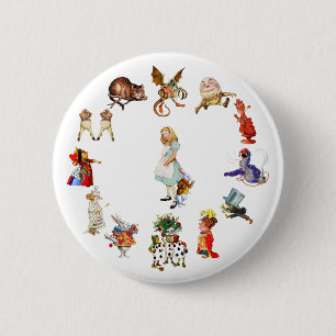 All Around Alice in Wonderland 6 Cm Round Badge