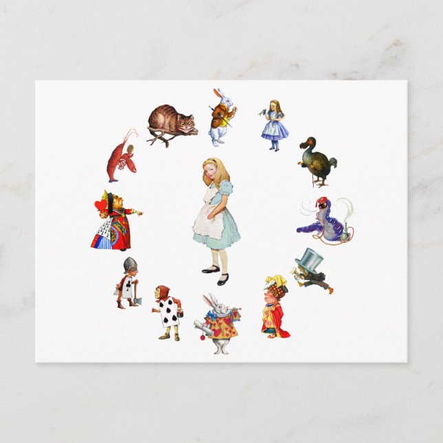 All Around Alice In Wonderland Postcard (Front)