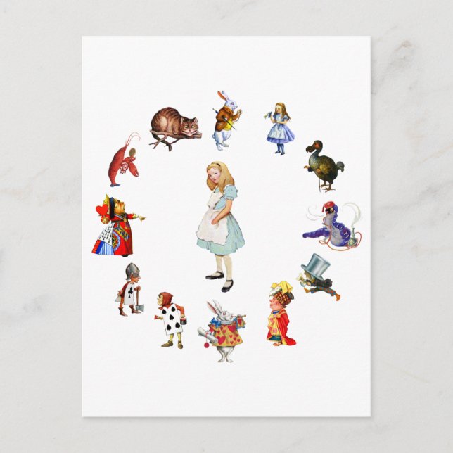 All Around Alice In Wonderland Postcard (Front)