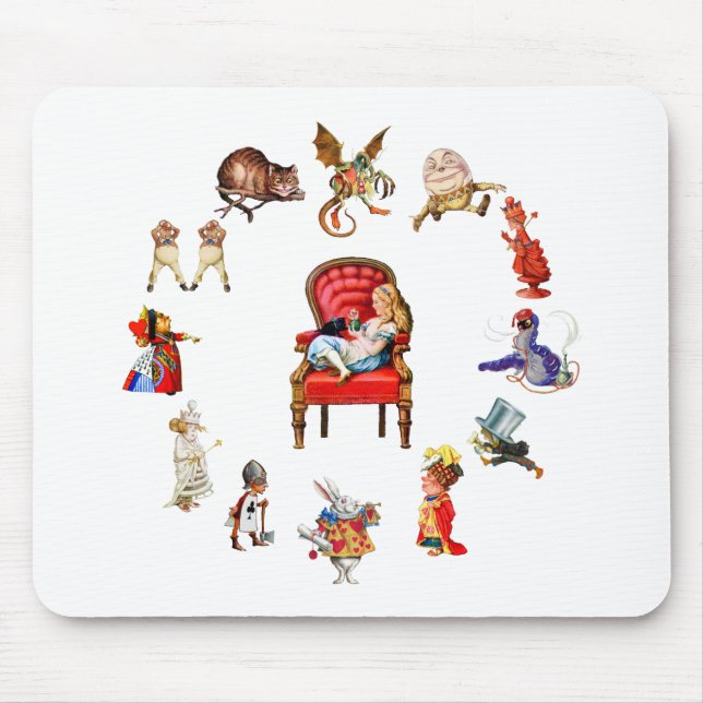 All Around Alice Through The Looking Glass Mouse Mat (Front)