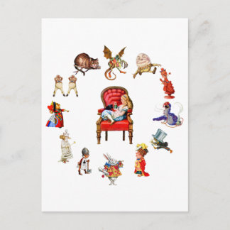 All Around Alice Through The Looking Glass Postcard