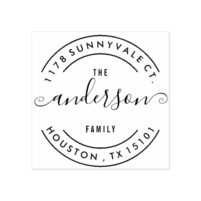 All Around Family Return Address Stamp (Imprint)