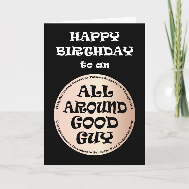 All Around Good Guy Birthday Card (Front)