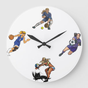 All Around Sports Girl Wall Clock