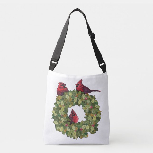 All Around the Christmas Wreath Crossbody Bag (Front)
