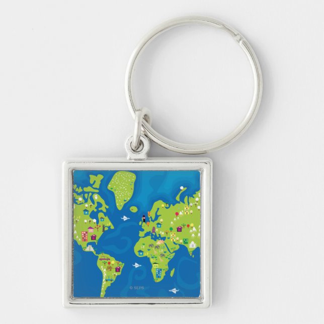 All Around the World Key Ring (Front)
