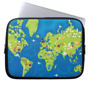 All Around the World Laptop Sleeve