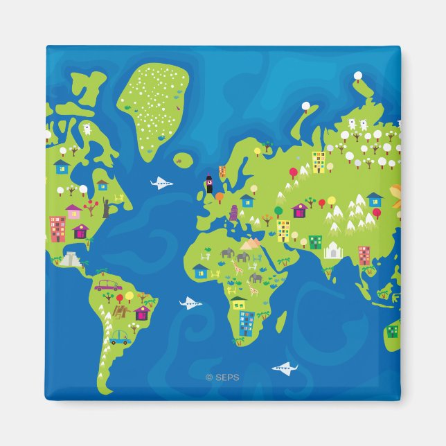 All Around the World Magnet (Front)