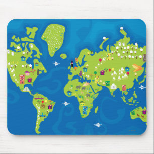 All Around the World Mouse Mat
