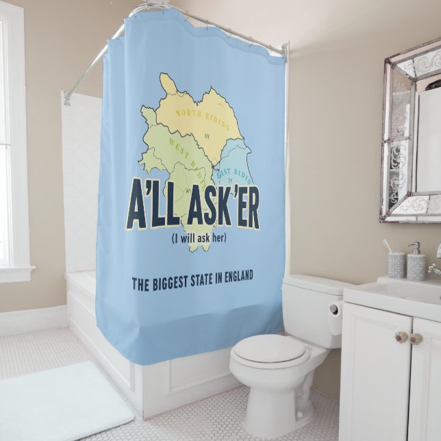 A'll Asker – Yorkshire's Biggest State Shower Curtain (In Situ)