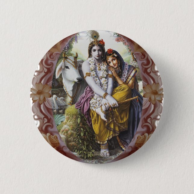 All-Attractive Couple 6 Cm Round Badge (Front)