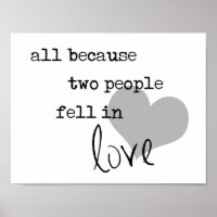 all because two people fell in love modern simple