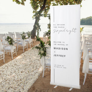 All because two people swiped right Wedding Retractable Banner