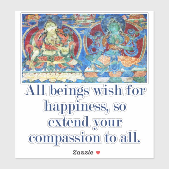 All Beings Wish For Happiness - Compassion Quote  (Sheet)