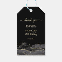 All black affair birthday party elegant favour