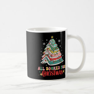 All Booked For Christmas Book Christmas Tree Light Coffee Mug