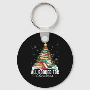 All Booked For Christmas Book Christmas Tree Light Key Ring