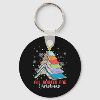 All Booked For Christmas Book Christmas Tree Light Key Ring