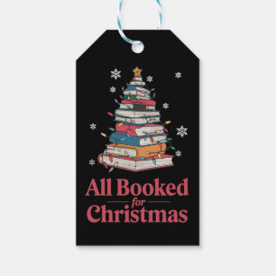 All Booked For Christmas Book Tree Lights  Gift Tags