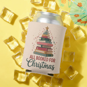 All Booked for Christmas Book Tree Xmas Teacher  Can Cooler