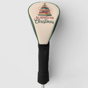 All Booked for Christmas Book Tree Xmas Teacher Golf Head Cover
