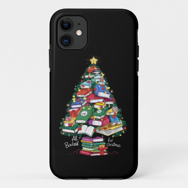 All Booked For Christmas Book Xmas Gift Librarian  Case-Mate iPhone Case (Back)