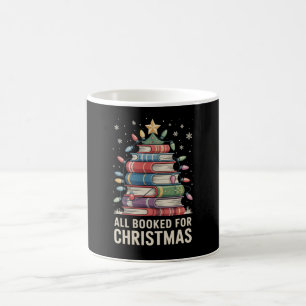 All Booked For Christmas Book Xmas Tree Holiday Coffee Mug