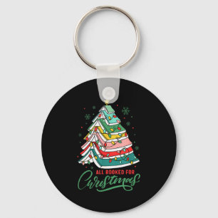 All Booked For Christmas Book Xmas Tree Lights Rea Key Ring