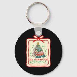 All Booked For Christmas Coquette Bow Tree Lights  Key Ring