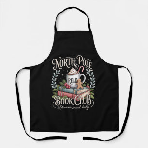 All Booked for Christmas Coquette Xmas Book Club  Apron