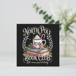 All Booked for Christmas Coquette Xmas Book Club  Invitation